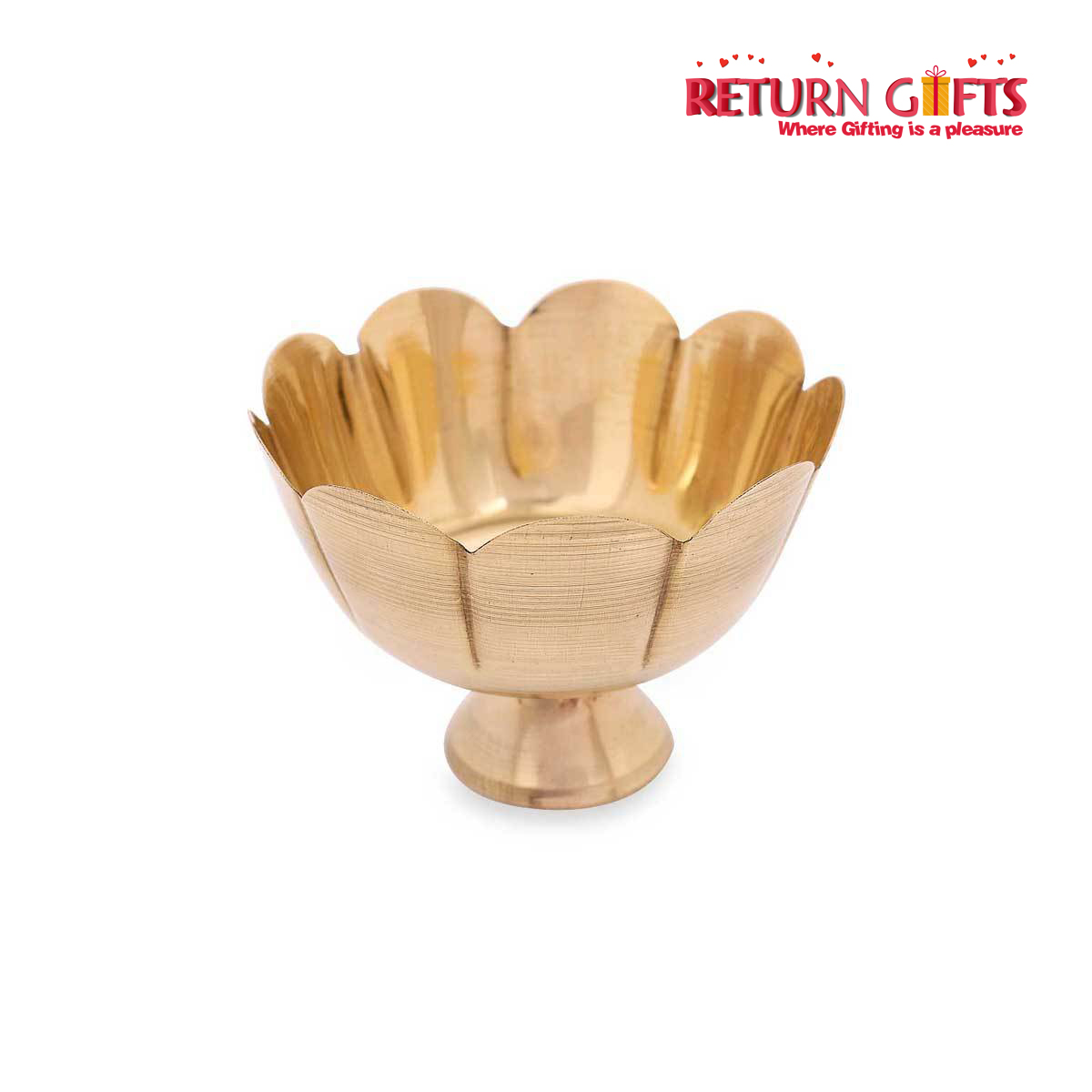 Brass Flower Bowl (Sandhanam Cup)
